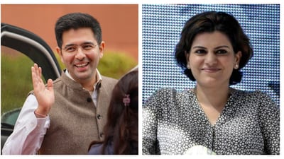 Rajya Sabha MP Raghav Chadha and Journalist Nidhi Razdan. (HT file photo) Rajya Sabha MP Raghav Chadha and Journalist Nidhi Razdan. (HT file photo)