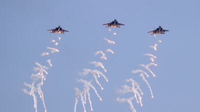 A South Korean KF-16 fighter jet accidentally dropped eight MK-82 bombs on a civilian area during a training exercise on Thursday. The fighter jet was taking part in the Air Force’s joint live-firing drills with the Army. (AP) A South Korean KF-16 fighter jet accidentally dropped eight MK-82 bombs on a civilian area during a training exercise on Thursday. The fighter jet was taking part in the Air Force’s joint live-firing drills with the Army. (AP)
