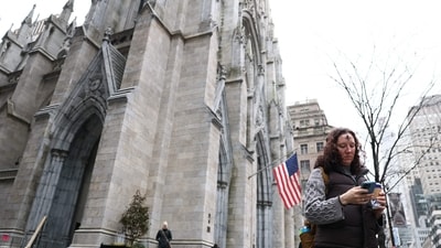 NEW YORK, NEW YORK - MARCH 05: People walk the streets after receiving ashes on the forehead on Ash Wednesday at St. Patrick's Cathedral on March 05, 2025 in New York City. Ash Wednesday is the start of Lent, Christianity's 40-day season of prayer, fasting and giving in preparation to honor the resurrection of Jesus Christ on Easter Sunday. The cross which is placed on a worshiper's forehead by a priest indicates that a person belongs to Jesus Christ and is grieving and mourning for their sins. Michael M. Santiago/Getty Images/AFP (Photo by Michael M. Santiago / GETTY IMAGES NORTH AMERICA / Getty Images via AFP) (Getty Images via AFP) NEW YORK, NEW YORK - MARCH 05: People walk the streets after receiving ashes on the forehead on Ash Wednesday at St. Patrick's Cathedral on March 05, 2025 in New York City. Ash Wednesday is the start of Lent, Christianity's 40-day season of prayer, fasting and giving in preparation to honor the resurrection of Jesus Christ on Easter Sunday. The cross which is placed on a worshiper's forehead by a priest indicates that a person belongs to Jesus Christ and is grieving and mourning for their sins. Michael M. Santiago/Getty Images/AFP (Photo by Michael M. Santiago / GETTY IMAGES NORTH AMERICA / Getty Images via AFP) (Getty Images via AFP)