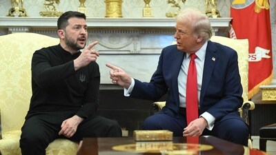 US President Donald Trump and Ukraine's President Volodymyr Zelensky meet in the Oval Office of the White House in Washington, DC, February 28, 2025. (AFP File) US President Donald Trump and Ukraine's President Volodymyr Zelensky meet in the Oval Office of the White House in Washington, DC, February 28, 2025. (AFP File)