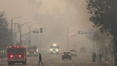 The US air quality monitors measured dangerous fine particulate matter, known as PM2.5, which can penetrate deep into the lungs and lead to respiratory diseases, heart conditions, and premature death. (File pic from Altadena, California) (Getty Images via AFP) The US air quality monitors measured dangerous fine particulate matter, known as PM2.5, which can penetrate deep into the lungs and lead to respiratory diseases, heart conditions, and premature death. (File pic from Altadena, California) (Getty Images via AFP)