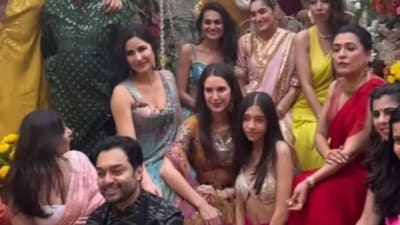 Katrina Kaif with her Isabelle Kaif and Mini Mathur at the wedding.