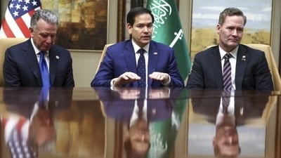 The Kremlin said Thursday that Russian President Vladimir Putin shares US Secretary of State Marco Rubio's judgement that the crisis in Ukraine is a proxy war between the United States and Russia. (AFP) The Kremlin said Thursday that Russian President Vladimir Putin shares US Secretary of State Marco Rubio's judgement that the crisis in Ukraine is a proxy war between the United States and Russia. (AFP)