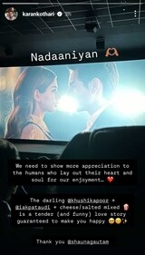 Karan Kothari's review of Nadaaniyan Karan Kothari's review of Nadaaniyan