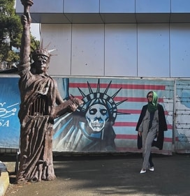 Whitney stuck to the traditional dress code while on her visit to Tehran, Iran in 2024 (Instagram @whitneywrightxo) Whitney stuck to the traditional dress code while on her visit to Tehran, Iran in 2024 (Instagram @whitneywrightxo)