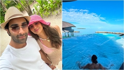 After their wedding, Aadar Jain and Alekha Advani embarked on a romantic honeymoon in the Maldives. (Instagram) After their wedding, Aadar Jain and Alekha Advani embarked on a romantic honeymoon in the Maldives. (Instagram)