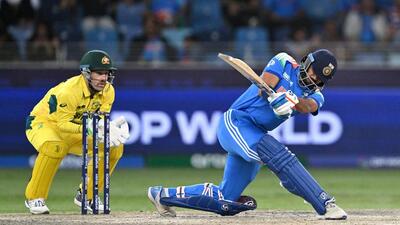 Axar Patel in action during the Champions Trophy semi-final against Australia in Dubai. (AFP) Axar Patel in action during the Champions Trophy semi-final against Australia in Dubai. (AFP)