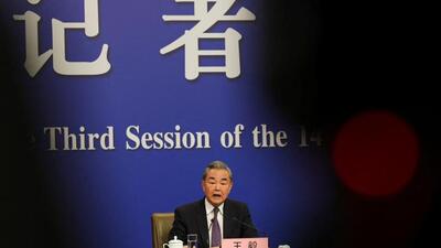 Chinese Foreign Minister Wang Yi speaks at a press conference on the sidelines of the National People’s Congress (NPC) in Beijing. (Reuters photo) Chinese Foreign Minister Wang Yi speaks at a press conference on the sidelines of the National People’s Congress (NPC) in Beijing. (Reuters photo)