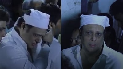 Govinda rushed to the funeral of his former secretary Shashi Prabhu. Govinda rushed to the funeral of his former secretary Shashi Prabhu.