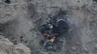 The aircraft had taken off from the Ambala airbase on a training sortie. (Screen grab from video captured by locals)