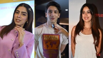 Khushi Kapoor, Vedang Raina and Janhvi Kapoor at Nadaaniyan screening Khushi Kapoor, Vedang Raina and Janhvi Kapoor at Nadaaniyan screening