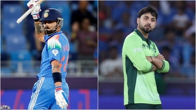 Abrar Ahmed (R) spoke about his battle with Virat Kohli in the Champions Trophy (AP) Abrar Ahmed (R) spoke about his battle with Virat Kohli in the Champions Trophy (AP)