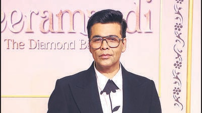 Mumbai: Bollywood actor Karan Johar attends the premiere of Netflix series "Heeramandi: The Diamond Bazaar" directed by Sanjay Leela Bhansali, in Mumbai, Wednesday, April 24, 2024. (PTI Photo) (PTI04_25_2024_000067A) (PTI) Mumbai: Bollywood actor Karan Johar attends the premiere of Netflix series "Heeramandi: The Diamond Bazaar" directed by Sanjay Leela Bhansali, in Mumbai, Wednesday, April 24, 2024. (PTI Photo) (PTI04_25_2024_000067A) (PTI)
