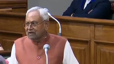 Bihar Chief Minister Nitish Kumar speaking during the Budget Session at Bihar Assembly in Patna.
