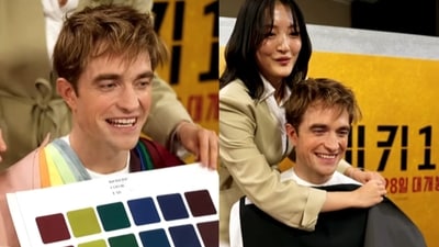 Throwback to when Robert Pattinson was adorably amused with his personal Korean colour analysis (Photos: Instagram/warnerbros)
