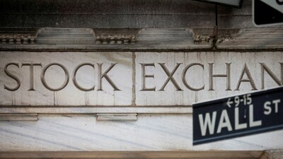 The Wall Street entrance to the New York Stock Exchange (NYSE) is seen in New York City, US. (Reuters)