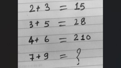 A maths brain teaser puzzled the internet with its unusual pattern. (X/@jitendra789789)