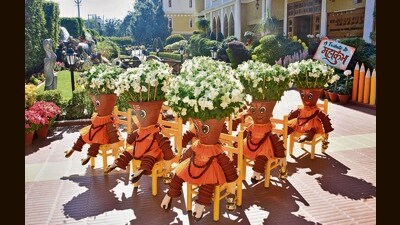 The Gurukul, Sector 20, won the award for best garden in school campus (secondary wing) for the 21st consecutive year. (Sant Arora/HT) The Gurukul, Sector 20, won the award for best garden in school campus (secondary wing) for the 21st consecutive year. (Sant Arora/HT)