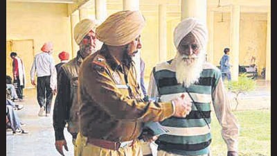 The accused in custody of Ludhiana police on Friday. (HT PHOTO) The accused in custody of Ludhiana police on Friday. (HT PHOTO)