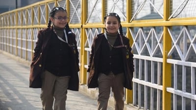 School time in Kashmir after 3 months of winter vacations (Photo by Waseem Andrabi / Hindustan Times) School time in Kashmir after 3 months of winter vacations (Photo by Waseem Andrabi / Hindustan Times)
