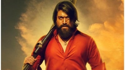 Yash in a still from the Kannada hit KGF Chapter 2 directed by Prashanth Neel. Yash in a still from the Kannada hit KGF Chapter 2 directed by Prashanth Neel.