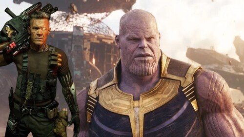 Josh Brolin as Cable(Deadpool 2) and Thanos (Avengers: Infinity war and Endgame)