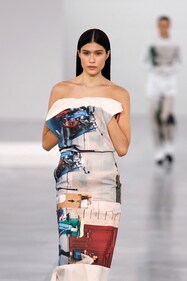 The collection featured lively art. (REUTERS)