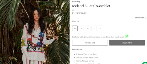 Kiara's co-ord set comes with a price tag of ₹15,900. (www.elahe.in) Kiara's co-ord set comes with a price tag of ₹15,900. (www.elahe.in)