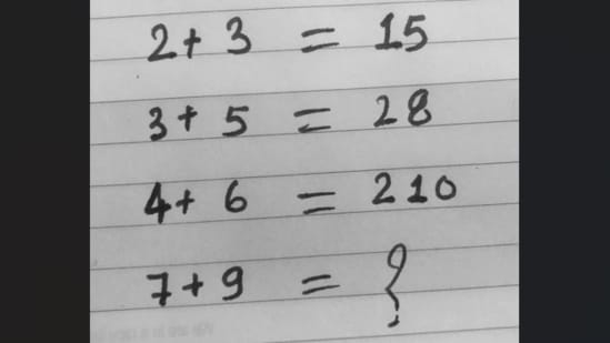 A maths brain teaser puzzled the internet with its unusual pattern. (X/@jitendra789789)