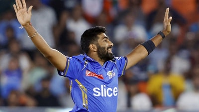 Jasprit Bumrah playing for Mumbai Indians (ANI) Jasprit Bumrah playing for Mumbai Indians (ANI)
