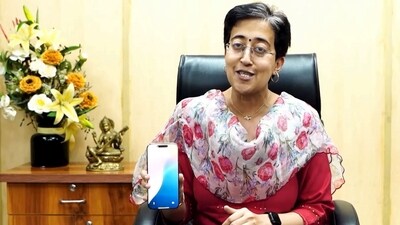 AAP leader Atishi speaks through a video message on the International Women's Day. (PTI) AAP leader Atishi speaks through a video message on the International Women's Day. (PTI)