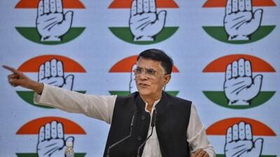 Congress leader Pawan Khera addresses a press conference in Delhi on Saturday. (PTI) Congress leader Pawan Khera addresses a press conference in Delhi on Saturday. (PTI)