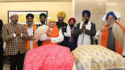 Union minister Hardeep Puri with the current BJP President JP Nadda. (HT File) Union minister Hardeep Puri with the current BJP President JP Nadda. (HT File)