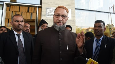 AIMIM Chief Asaduddin Owaisi in Lucknow, (Deepak Gupta/Hindustan Times)
