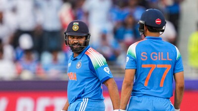 Dubai: India's Rohit Sharma and Shubman Gill during the ICC Champions Trophy semi-final (PTI)