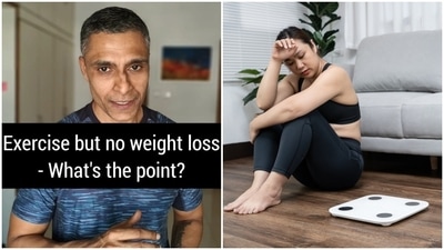 Raj Ganpath, a fitness expert, shared that weight loss is not just about numbers on the scale; a lot more is happening inside. (Instagram/@raj.ganpath, shutterstrock) Raj Ganpath, a fitness expert, shared that weight loss is not just about numbers on the scale; a lot more is happening inside. (Instagram/@raj.ganpath, shutterstrock)