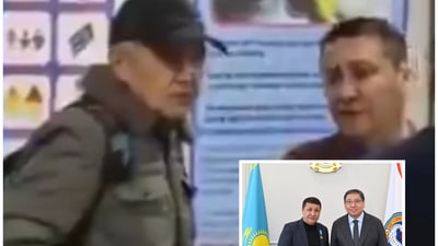Musa Abdraim, who is father to five kids, was spotted risking his life at Kazakhstan's Almaty airport. (X@Lazikkkk) Musa Abdraim, who is father to five kids, was spotted risking his life at Kazakhstan's Almaty airport. (X@Lazikkkk)