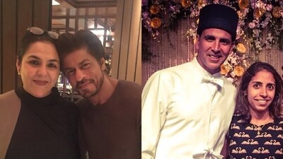 Shah Rukh Khan and Akshay Kumar with Karuna Badwal and Zenobia Kohla respectively. Shah Rukh Khan and Akshay Kumar with Karuna Badwal and Zenobia Kohla respectively.