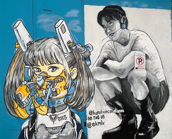 Pop culture finds a place on the walls of Kuala Lumpur. (Photo: Preeti
Verma Lal) Pop culture finds a place on the walls of Kuala Lumpur. (Photo: Preeti
Verma Lal)