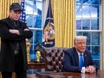 Elon Musk listens as US President Donald Trump speaks in the Oval Office of the White House in Washington, DC. Elon Musk listens as US President Donald Trump speaks in the Oval Office of the White House in Washington, DC.