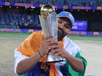 Rohit Sharma poses with the Champions Trophy after India beat New Zealand to win the title Rohit Sharma poses with the Champions Trophy after India beat New Zealand to win the title