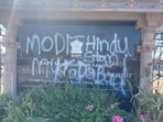 The vandalisation took place at the Bochasanwasi Akshar Purushottam Swaminarayan Sanstha in California.
