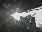 Ukrainian troops amid Russia's attack on Ukraine, in Zaporizhzhia region, Ukraine March 5.