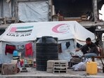 Hundreds of Palestinians now live in tents across Gaza, with night-time temperatures forecast to be around 12°C. Hundreds of Palestinians now live in tents across Gaza, with night-time temperatures forecast to be around 12°C.