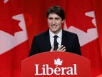 Outgoing Canadian Prime Minister Justin Trudeau during his farewell speech at Liberal Party's convention in Ottawa.