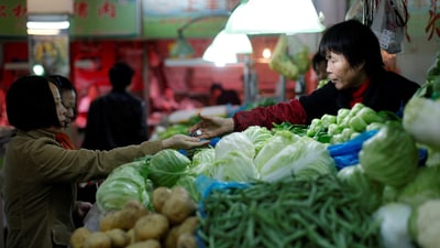 The consumer price index declined 0.7% from a year earlier, the National Bureau of Statistics said Sunday, compared with a 0.5% gain in the previous month. (Reuters)