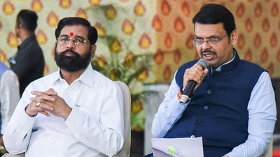 CM Devendra Fadnavis and his deputy Eknath Shinde have been locked in a cold war over the appointment of MSRTC head. (ANI) CM Devendra Fadnavis and his deputy Eknath Shinde have been locked in a cold war over the appointment of MSRTC head. (ANI)