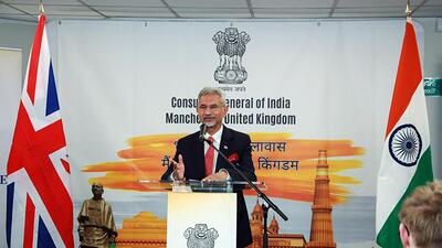 External affairs minister S Jaishankar inaugurated India’s fourth consulate in the UK’s Manchester on Saturday (Dr. S. Jaishankar-X)