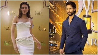 Kriti Sanon and Shahid Kapoor at the 2025 IIFA Awards. Kriti Sanon and Shahid Kapoor at the 2025 IIFA Awards.