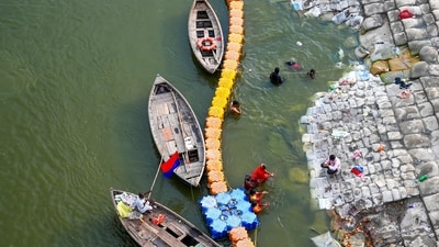 Central Pollution Control Board (CPCB) concluded that the Ganga's water quality during the recently concluded Maha Kumbh in Prayagraj was fit for bathing (Photo by Punit PARANJPE / AFP) (AFP) Central Pollution Control Board (CPCB) concluded that the Ganga's water quality during the recently concluded Maha Kumbh in Prayagraj was fit for bathing (Photo by Punit PARANJPE / AFP) (AFP)
